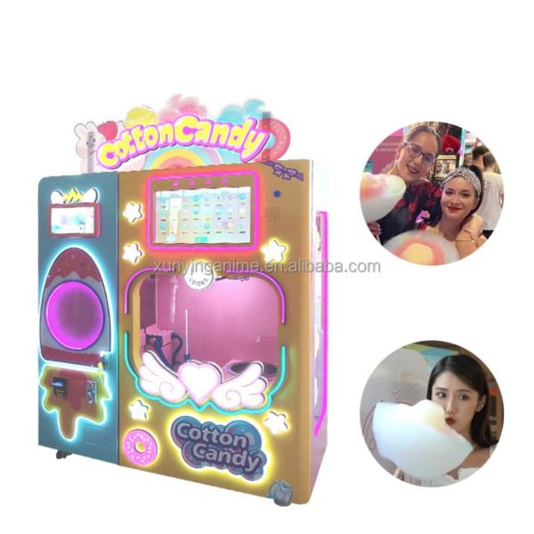 Amusement Game Center Cotton Candy Fairy Floss Vending Machine Coin Operated 110V