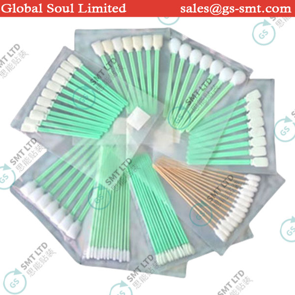 Flat Head Long Rod Polyester Fiber Cleanroom Swab for Precision Cleaning of Optical Lenses and Circuit Boards