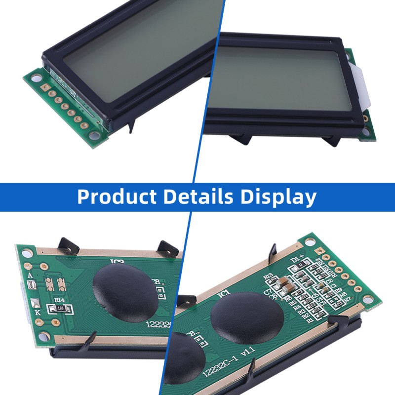 Grey Film 12232C-1 Serial Port LCD Display Screen LCD Module With Backlight LCM Display Module SPI 7PIN Interface