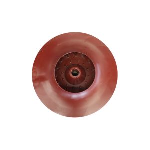 Impeller de ventilador centrífugo rojo de alta resistencia (especial para la succión de basura), impulsor de acero rojo resistente a la corrosión de grado industrial, ventilador auxiliar de soplado y componente de succión de escombros
