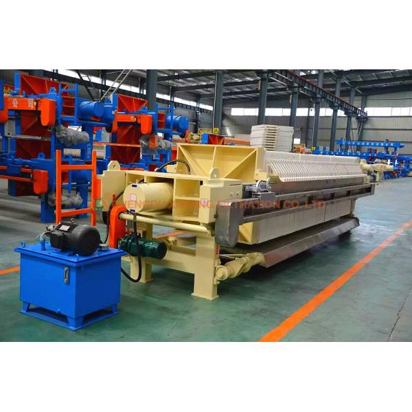 Plate Size 870mm Sludge PP Diaphragm Filter Press 40mm Filter Cake Thickness