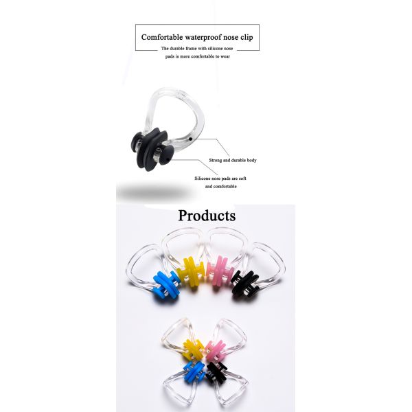Anti-Fog UV Protection Swimming Goggles with Adjustable Strap and Silicone Nose Clip