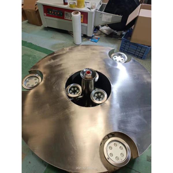 Фонтан воды нержавеющей стали плавая с лампой и насосом