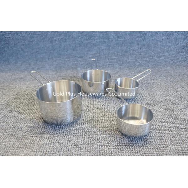 4pcs Wholesale stackable stainless steel measuring spoon set 80cm measuring cup for Kitchen baking tools