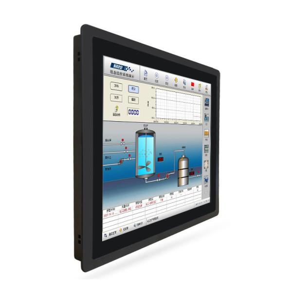 Monitor industrial de metal con marco abierto de 15 pulgadas, resistente al agua IP65, pantalla táctil con USB RS232