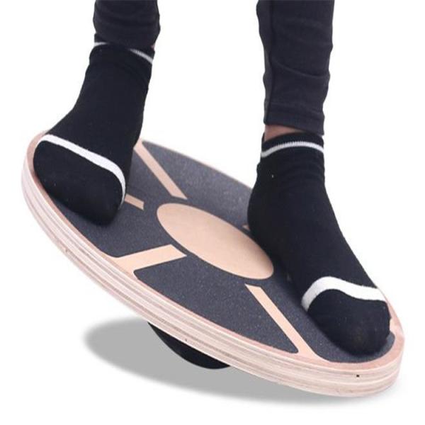 15.5 Wooden Balance Board with Non-Slip Pad Fitness