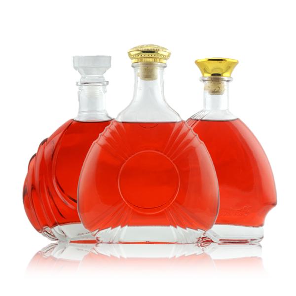 Customized Shape Inside Engraving 200ml 375ml Clear Bottle for Vodka Tequila Rum