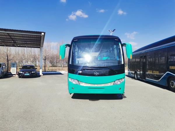 Electronic Control Huanghai 8.2m Staff Shuttle 44 Seater Bus 200km Range