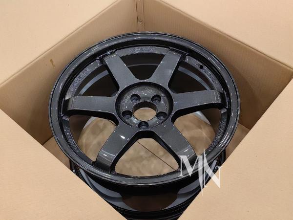 Volk Racing TE37 SL Wheels Black Edition III 4x100 5x120 18 19 20 Inch Custom Double Black Rims