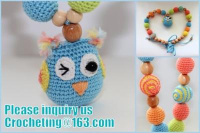 Necklace with amigurumi toy, Nursing necklace,Breastfeeding necklace, crochet toy