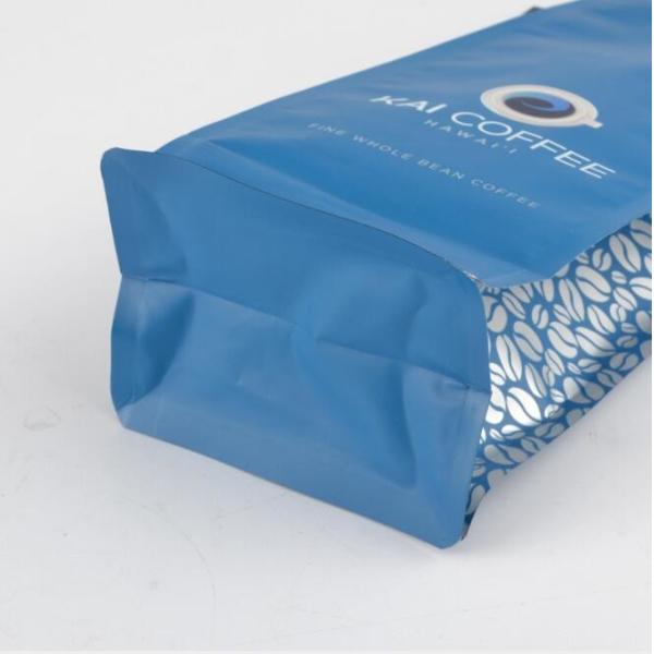 High Barrier Printing Aluminum Foil Side Gusset Coffee Bags OEM With Zipper / Tin Tie