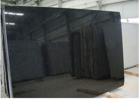 Beautiful Appearance Polished Granite Stone , Natural Mongolia Black Granite