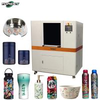 Machine d'impression à 360 degrés cylindrique imprimante UV pour les canettes, les tasses et les bouteilles