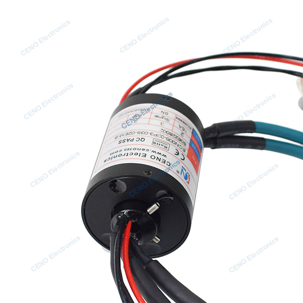 Through Hole Slip Ring with 2 * 15A Electric Power 2 * 100M Ethernet and RS485 Signal for Industrial Applications