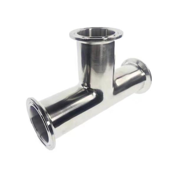 Acier inoxydable 316 304 Polissage Sanitaire Ss304 Tri-Clamped à trois voies Tee égal pour le lait alimentaire