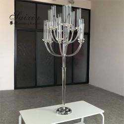 13 Arms Tall Glass Crystal Candle Holder Candlestick Wedding Table Decorations 160cmx68cm