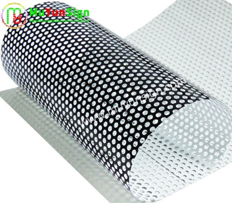 Printable Exterior Perforated Window Film | Custom One-Way Privacy Micro-Perforated Vinyl Roll for Vehicle & Storefront Signs