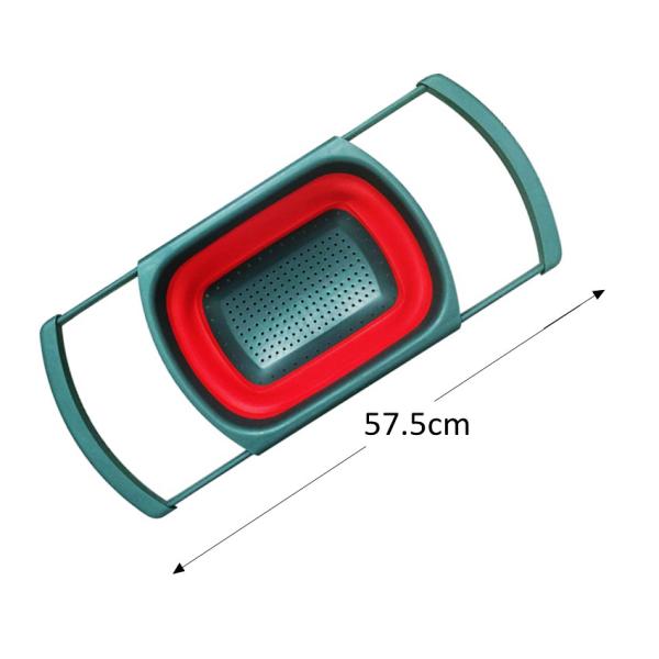 Pot Use Eco-friendly Clip on Snap Water Collapsible Silicone Rubber Pasta Microwave Kitchenware Set Foldable Colander Strainer