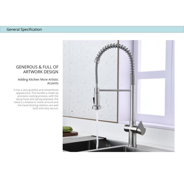 Нержавеющая сталь SUS304 однорычажная вытягивает вне кран кухни