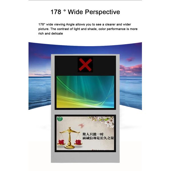 75 inch stable and reliable vertical outdoor lcd advertising display with LED light box
