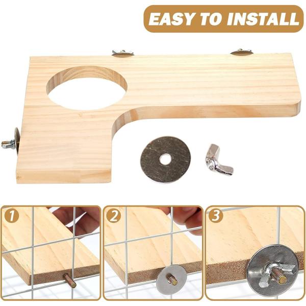 Wooden Platform for Hamster Cage L-Shaped Round Hole 5Pcs Pedal Toys Customized Logo