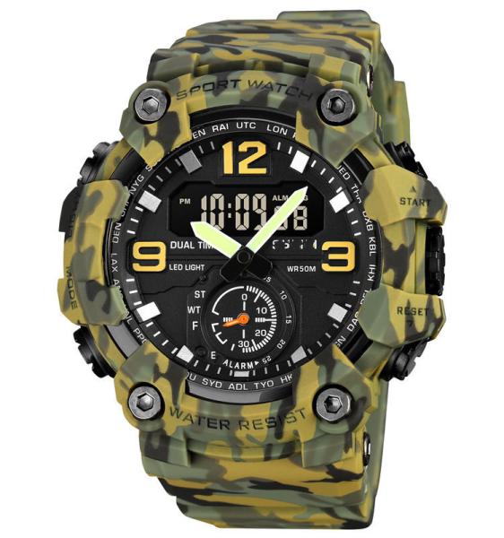 1965 Double Movt Watch Outdoor Best Mens Digital Sports Watches Waterproof Men's Watch