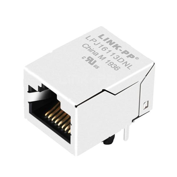 RU1S041X LF compatível com LINK-PP LPJ16113DNL 10/100 Base-T Tab Up sem porta única LED 8P8C RJ-45 Socket PCB
