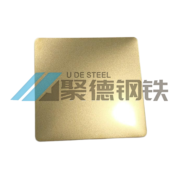 201 Champagne Gold Sandblasted Colored Stainless Steel Sheet For Elevator Interior Wall Panels