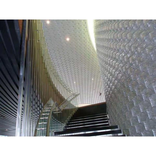 SGS Indoor Office Wall Tiling Leaded Wavy Pattern K9 Glass
