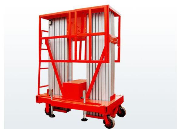 200KG 6M Lifting Height Hydraulic Boom Lift Double mast Aluminium