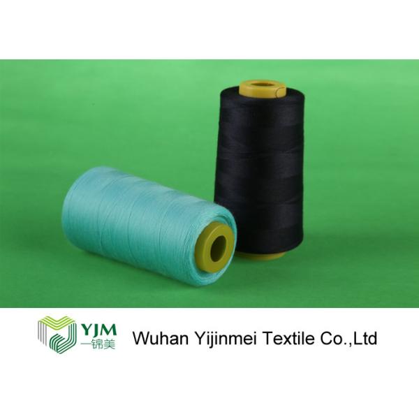 Dyed Ring Spinning Polyester Sewing Thread For Jeans  / Handbags / Shoes