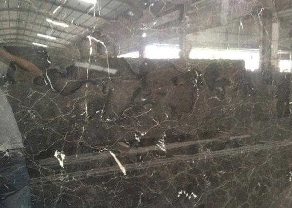 Solid Marble Stone Countertops Slab Brown Color Polished Finish Surface