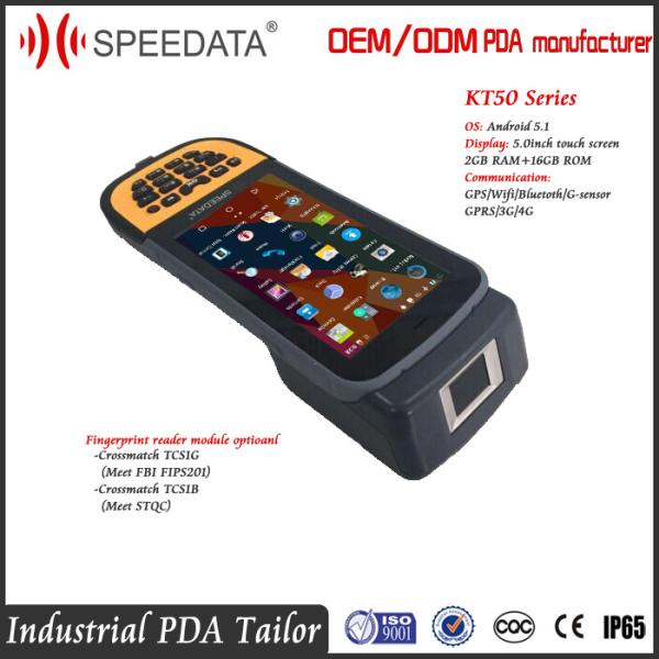 Portable Industrial Android Barcode Scanners Handheld Fingerprint Scanner