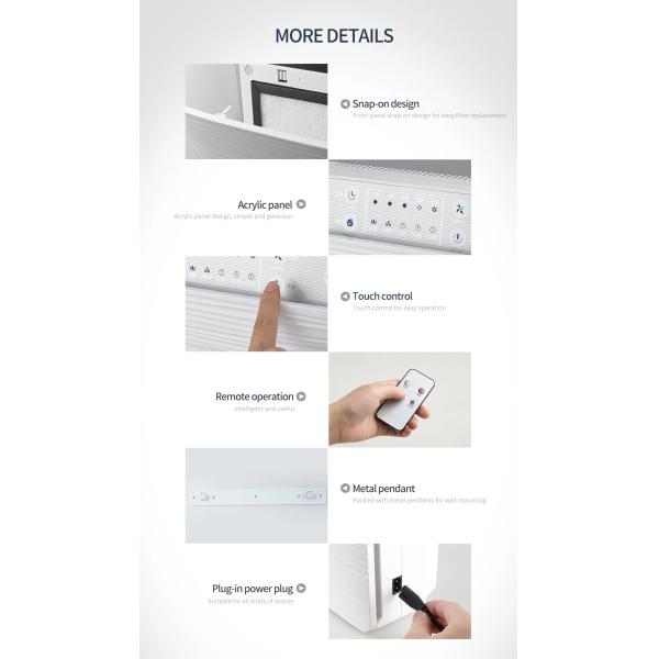 Стерилизация плазмы иона очистителя 400m3/h воздуха OEM установленная стеной серебряная