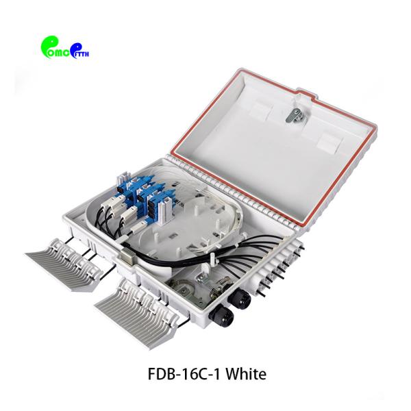 Pole Mounted 16F IP65 Fiber Distribution Box Load 1x16 PLC Splitter