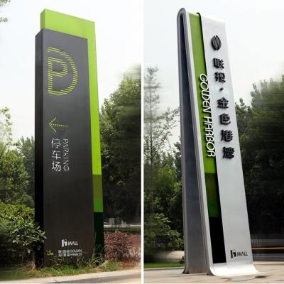 OEM ODM Outdoor Pylon Signage Double Side Lighting Eye Catching Sign