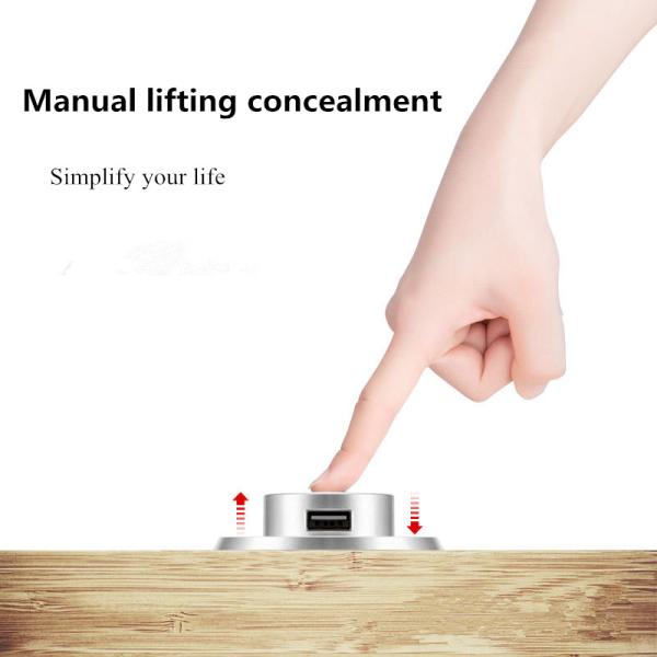 Round Usb Port Hub 3 Ports , Auto Detect Usb Charger Outlet Easy To Install