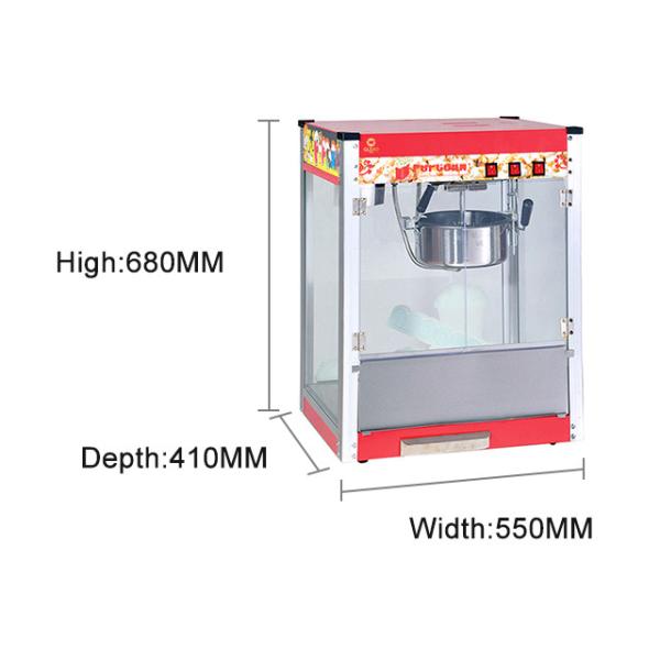 220V-240V Máquina de pipoca 1.5KW Cozinha de massas elétrica comercial com operação fácil