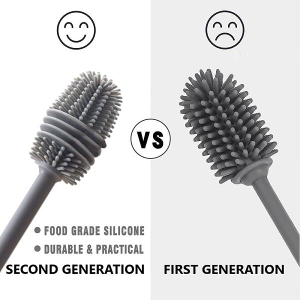 55g Silicone Bottle Brush Cleaning Brush for Hand Washing Water Bottles and Glassware