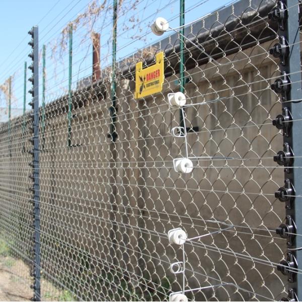Eco Friendly Rectangle Electric Security Fence Residential Corrosion Proof