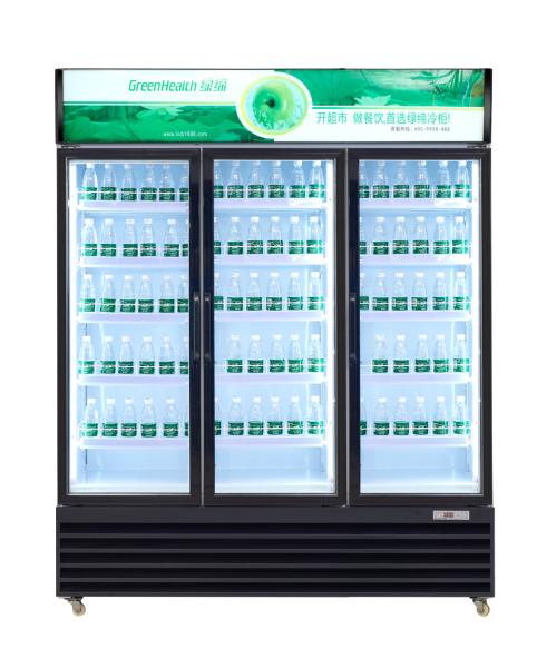 640L Commercial Display Freezer Multiplas portas de vidro deslizantes Display Chiller