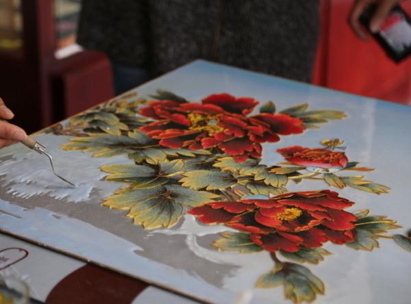 Os artesanatos prendem pintura de parede decorativa do metal do embutimento 24x36”