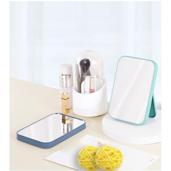 Fashion Design Plastic Glass Mirror Portable Desktop Vanity Compact Makeup for Desk