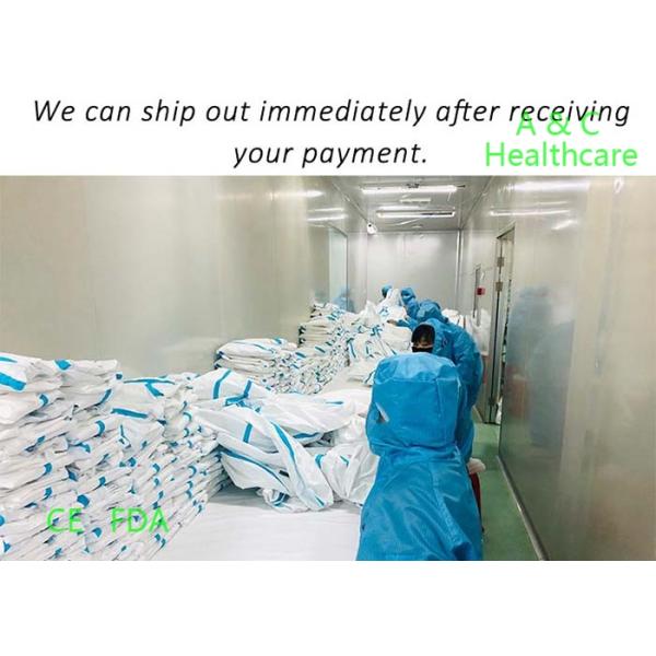 White Hooded Disposable Coveralls Non Woven Safety Disposable Chemical Suit