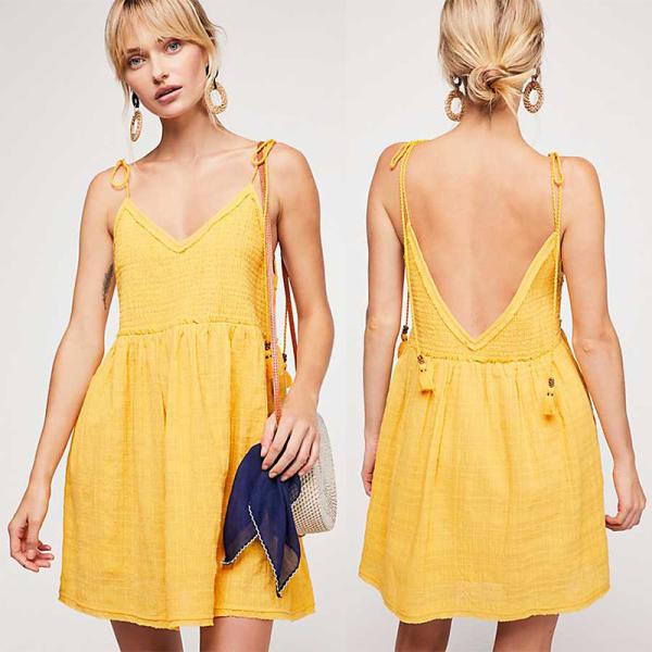 Женщины одежды продают платье оптом Смокед изготовителя мини