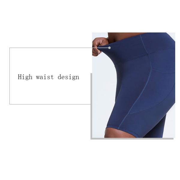 Customized LOGO Women'S Plus Size Yoga Wear High Waist Yoga Shorts 280g