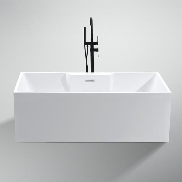 Customized Hand Control Popular Design Luxury Acrylic Freestanding Bathtub Narrow Rim
