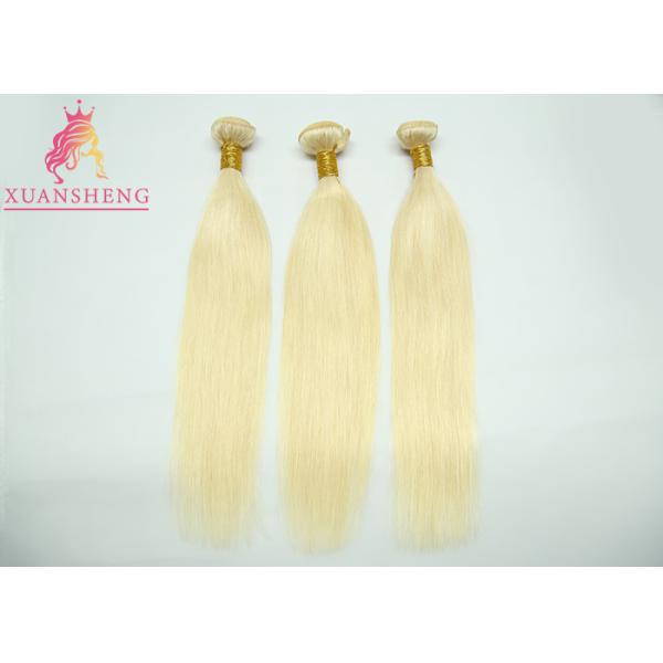 Color 613# Virgin Hair Weave Bundles / Brazilian Human Hair Extensions 18 Inch