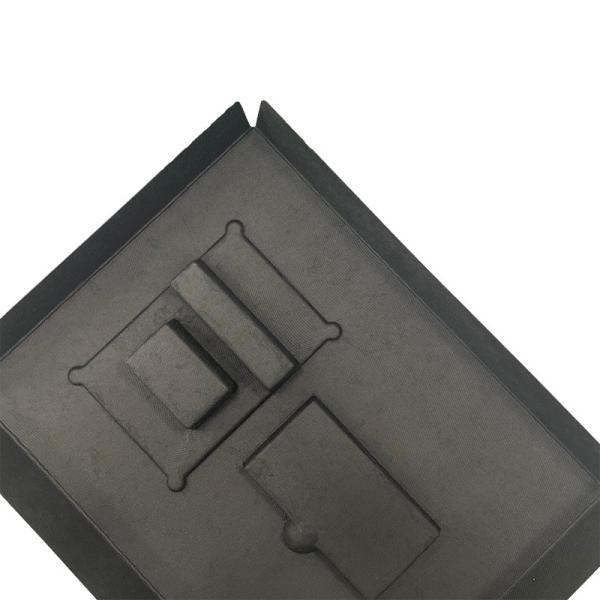 Wet Press Black Sugarcane Paper Tray Packaging Waterproof Oilproof For Electronic