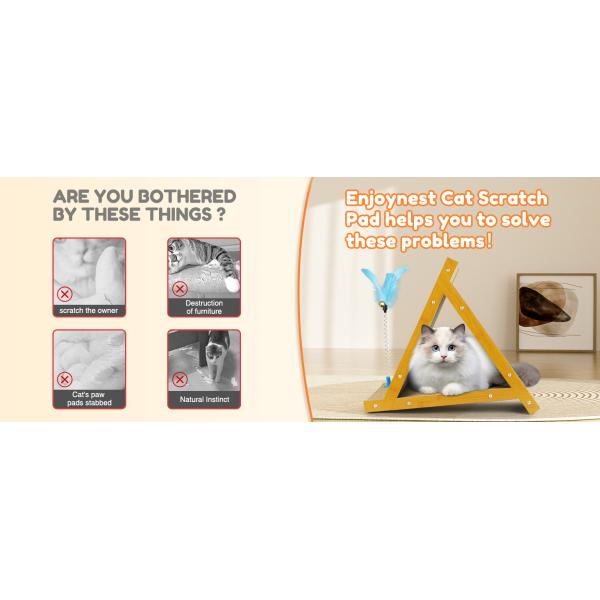 MEOW LOVE Luxury Retro Style Cat Scratch Board Sustainable Corrugated Paper Pet Bed for Small Animals Comfortable Modern  Sofa